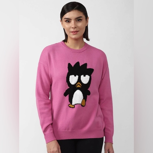 HELLO KITTY AND FRIENDS by SANRIO x FOREVER 21 Badtz Maru Sweater Pullover - Picture 1 of 8